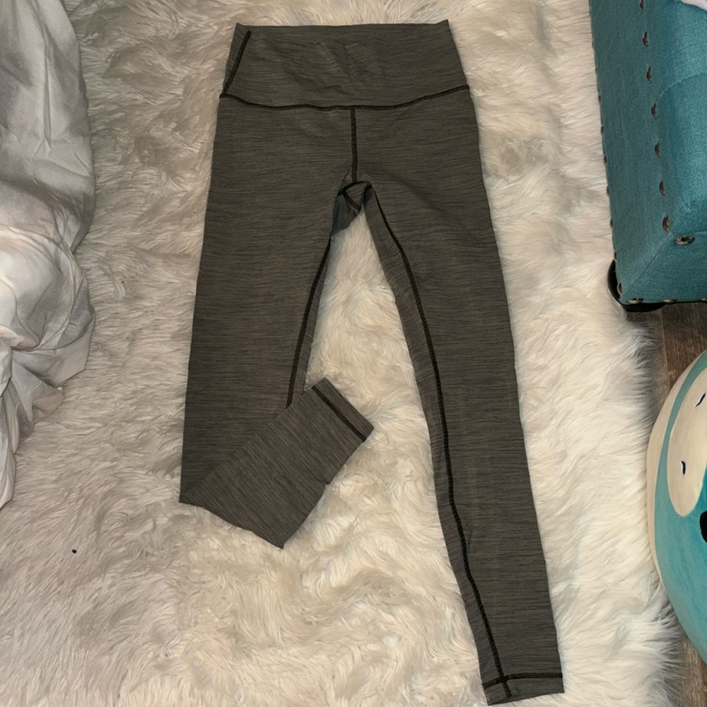 green stripped lulu leggings